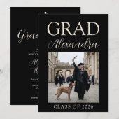 BlackIvoryVeterinary Medicine Graduation Party Kaart (Voorkant / Achterkant)