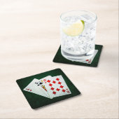 Blackjack 21 point - Ace, Queen, Ten Kartonnen Onderzetters (Insitu)