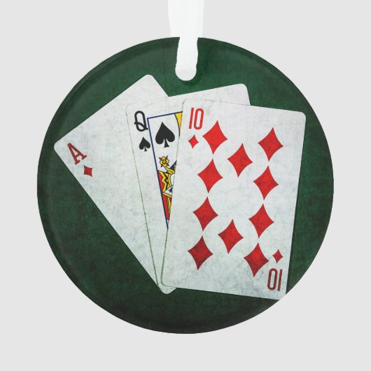 Blackjack 21 point - Ace, Queen, Ten Ornament (achterkant)