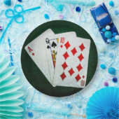 Blackjack 21 point - Ace, Queen, Ten Papieren Bordje (Feest)