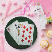 Blackjack 21 point - Ace, Queen, Ten Papieren Bordje (Feest)