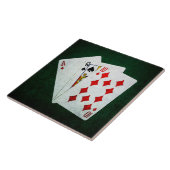 Blackjack 21 point - Ace, Queen, Ten Tegeltje (Zijkant)