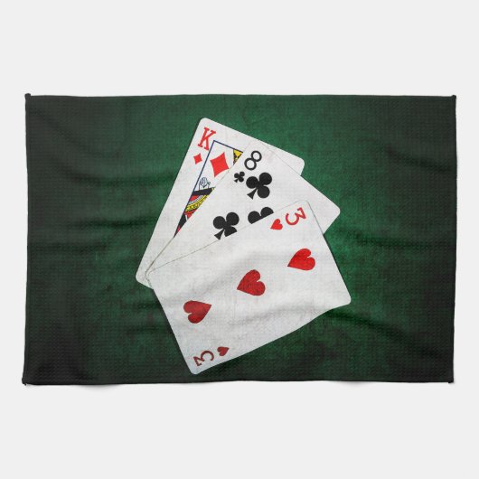 Blackjack 21 point - King, Acht, drie Theedoek (Horizontaal)