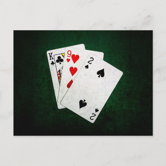 Blackjack 21 point - King, Nine, Two Briefkaart (Voorkant)
