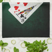 Blackjack 21 point - Queen, Seven, Vier Theedoek (Gevouwen)