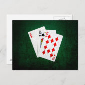 Blackjack 21 punt - Ace, King, Ten Briefkaart (Voorkant / Achterkant)