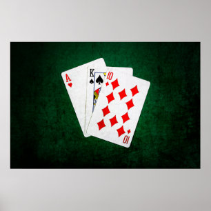Blackjack 21 punt - Ace, King, Ten Poster