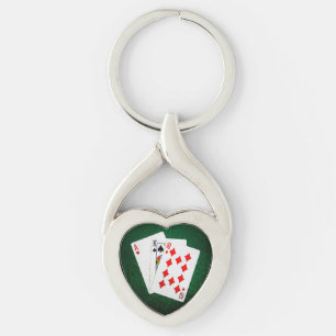 Blackjack 21 punt - Ace, King, Ten Sleutelhanger