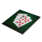 Blackjack 21 punt - Ace, King, Ten Tegeltje (Zijkant)