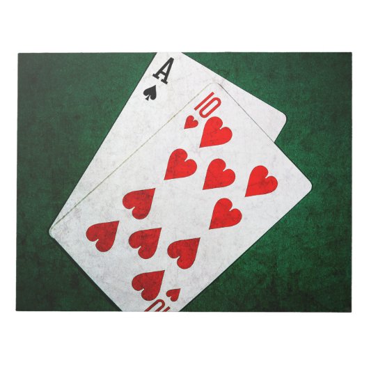 Blackjack 21 punt - Ace, Ten Notitieblok (Voorkant)