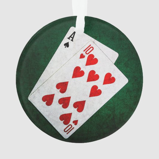 Blackjack 21 punt - Ace, Ten Ornament (achterkant)