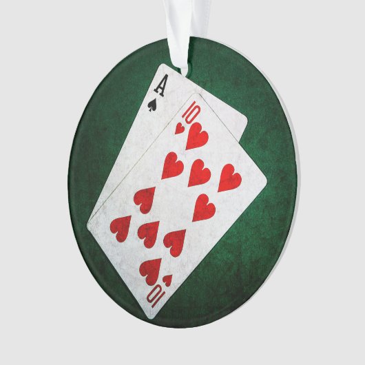 Blackjack 21 punt - Ace, Ten Ornament (voorkant)