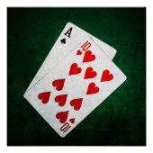 Blackjack 21 punt - Ace, Ten Poster (Voorkant)