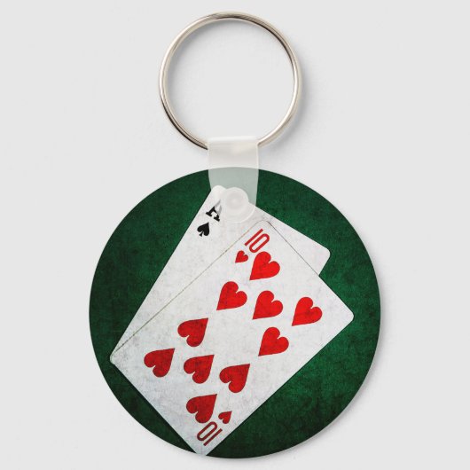 Blackjack 21 punt - Ace, Ten Sleutelhanger (Voorkant)