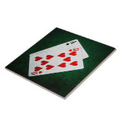 Blackjack 21 punt - Ace, Ten Tegeltje (Zijkant)