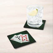 Blackjack 21 punt - Ace, Ten, Ten Kartonnen Onderzetters (Insitu)