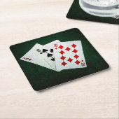 Blackjack 21 punt - Ace, Ten, Ten Kartonnen Onderzetters (Schuin)