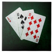 Blackjack 21 punt - Ace, Ten, Ten Tegeltje (Voorkant)