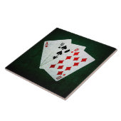 Blackjack 21 punt - Ace, Ten, Ten Tegeltje (Zijkant)