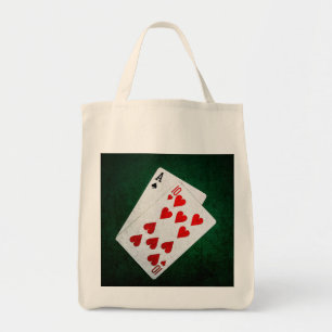 Blackjack 21 punt - Ace, Ten Tote Bag