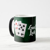 Blackjack 21 punt - drie kaarten Seven - Good Luck Magische Mok (Voorkant links)