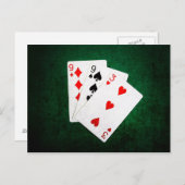Blackjack 21-punt - Negen, Negen, Drie Briefkaart (Voorkant / Achterkant)