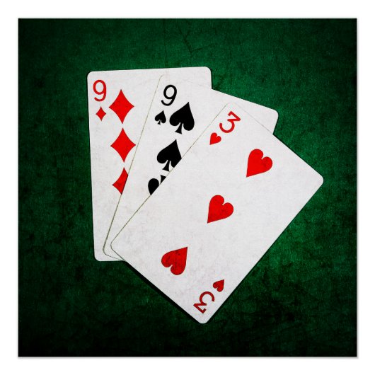 Blackjack 21-punt - Negen, Negen, Drie Perfect Poster (Voorkant)