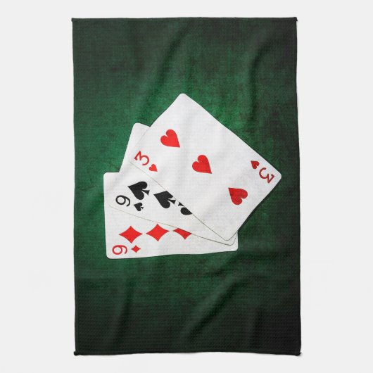 Blackjack 21-punt - Negen, Negen, Drie Theedoek (Verticaal)