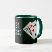 Blackjack 21 punten Gelukkige verjaardag Mok (Voorkant rechts)