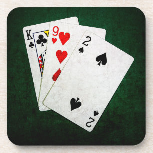 Blackjack 21 punten - Koning, Negen, Twee Onderzetter