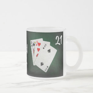 Blackjack 21 punten - Koning, Negen, Twee - Veel S Matglas Koffiemok