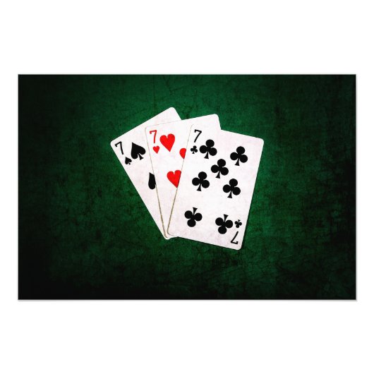 Blackjack 21 - Zeven, Zeven, Zeven Foto Afdruk (Voorkant)