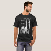 Blackjack  Amerikaanse vlag: Casino Blackjac T-shirt (Voorkant volledig)