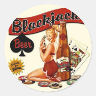 blackjack-bier ronde sticker