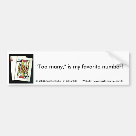 Blackjack Bumpersticker (Voorkant)