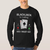BlackJack Gambling 21 Blackjack T-shirt (Voorkant)