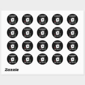 Blackjack gokken 21 Blackjack Ronde Sticker (Vel)