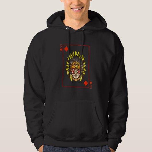 Blackjack King van de inheemse Amerikaanse Oorlog  Hoodie (Voorkant)