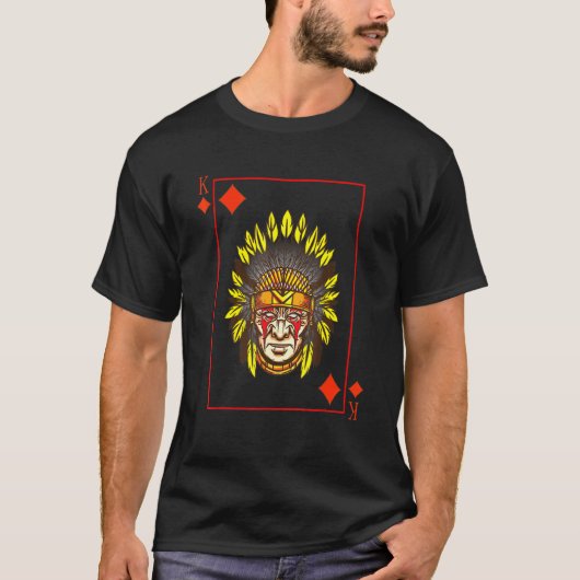 Blackjack King van de inheemse Amerikaanse Oorlog  T-shirt (Voorkant)