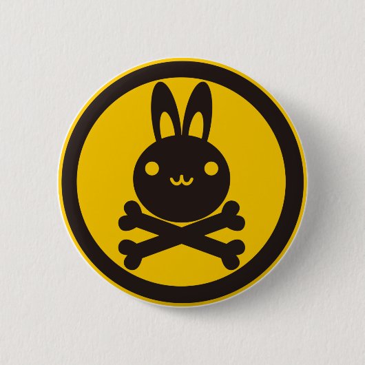BlackJack (konijn) Ronde Button 5,7 Cm (Voorkant)