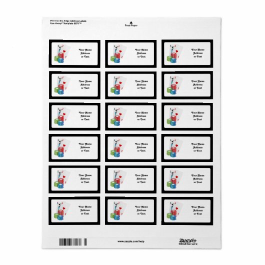 Blackjack met Poker Chips Etiket (Full Sheet)