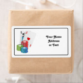 Blackjack met Poker Chips Etiket (Insitu)