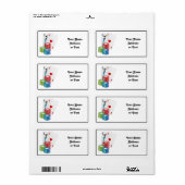 Blackjack met Poker Chips Etiket (Full Sheet)