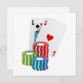 Blackjack met Poker Chips Kaart (Voorkant / Achterkant)