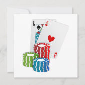 Blackjack met Poker Chips Kaart (Voorkant)