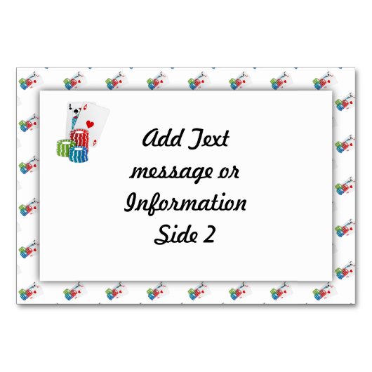 Blackjack met Poker Chips Kaart (Achterkant)