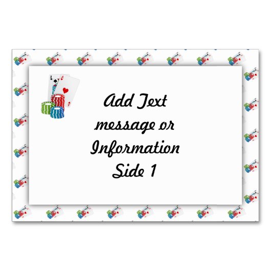 Blackjack met Poker Chips Kaart (Voorkant)