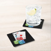 Blackjack met Poker Chips Kartonnen Onderzetters (Insitu)