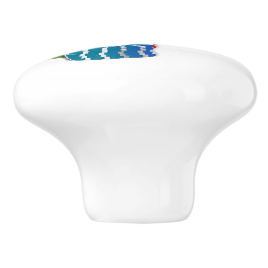 Blackjack met Poker Chips Keramische Knop (Zijkant)