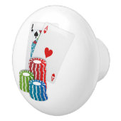 Blackjack met Poker Chips Keramische Knop (Rechts)